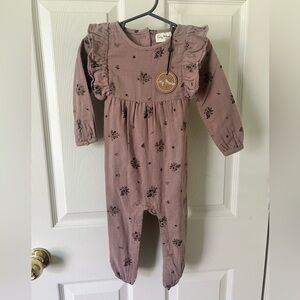 Floral Long Sleeve Baby Romper